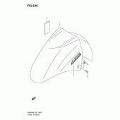 Схема узла: Переднее крыло (Model k9) для Suzuki AN650 Burgman (EU analogue of SkyWave)