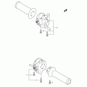 Схема вузла: Пульт управління рульовий (Gsf1200k3/k4/zk4/k5/zk5) для Suzuki GSF1200 Bandit S