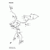 Схема вузла: Передній гальмівний шланг (Gsf650sual2 e21) для Suzuki GSF650 Bandit S