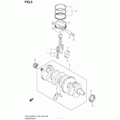 Схема узла: Коленчатый вал & Поршень для Suzuki GSX1300 Hayabusa