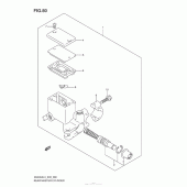 Схема узла: Задний тормозной цилиндр для Suzuki AN400 Burgman (EU analogue of SkyWave)