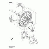 Схема узла: Переднее колесо для Suzuki RM-Z250