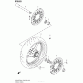 Схема узла: Переднее колесо для Suzuki GSX-R750