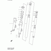 Схема вузла: Передня вилка (Model k2) для Suzuki SV650