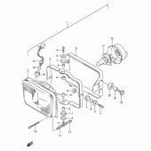 Схема вузла: Фара (Model s) для Suzuki DR650 DR650RE