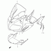 Схема вузла: Передній обтічник (Sv650sk5/suk5) для Suzuki SV650