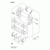 Схема узла: Передний тормозной суппорт для Suzuki GSX-R750