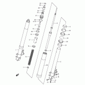 Схема узла: Передняя вилка для Suzuki GSX-R750