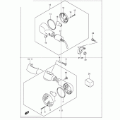 Схема вузла: Поворотники для Suzuki VL250 Intruder LC