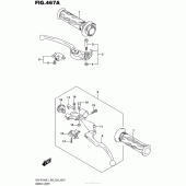Схема вузла: Ручки керма для Suzuki GSX-R1000