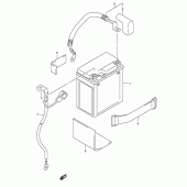 Схема вузла: Акумулятор Suzuki VL125 Intruder LC