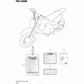 Схема вузла: Інформаційні наклейки (Dr-Z70L6 E33) для Suzuki DR-Z70