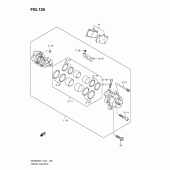 Схема узла: Передний тормозной суппорт (Gsx650fl1 e24) для Suzuki GSX650