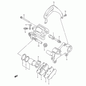 Схема вузла: Задній гальмівний супорт (Model k) для Suzuki RM250