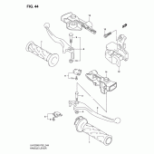 Схема узла: Ручки руля для Suzuki UH125 Burgman