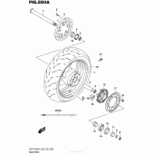 Схема вузла: Заднє колесо Suzuki GSX-R1000
