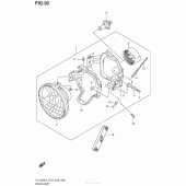 Схема вузла: Фара (Vl1500L4 E33) для Suzuki VL1500 Boulevard C90 BOSS
