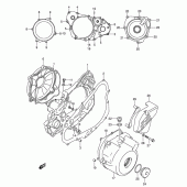 Схема узла: Крышки картера (Dr-z4ooy/k1/k2/k3/k4) для Suzuki DR-Z400 DR-Z400E