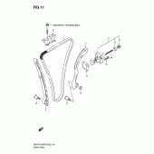 Схема вузла: Ланцюг ГРМ & Натягувач & Заспокоювач Suzuki GSX-R1000