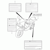 Схема вузла: Інформаційні наклейки (Model k1) для Suzuki SV650