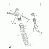 Схема вузла: Амортизатор задній (Model v) для Suzuki RM125