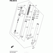 Схема вузла: Вилка передньої осі для Suzuki GSX-R750