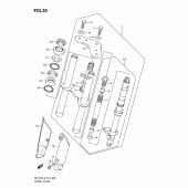 Схема узла: Вилка передней оси для Suzuki DR-Z70