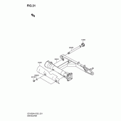 Схема узла: Задний рычаг (Маятник) для Suzuki VZ1600 Marauder M1600