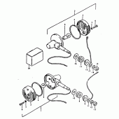 Схема вузла: Поворотники для Suzuki TS125