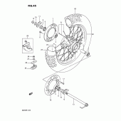 Схема узла: Заднее колесо для Suzuki DR250