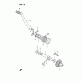 Схема вузла: Кікстартер для Suzuki TS185