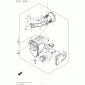 Схема узла: Воздушный фильтр для Suzuki DR-Z125 DR-Z125