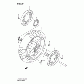 Схема узла: Переднее колесо (An650ak6/ak7/ak8/azk8/ak9/al0) для Suzuki AN650 Burgman (EU analogue of SkyWave)