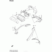 Схема вузла: Pillion Rider Handle (An650L4 E33) для Suzuki AN650 Burgman (EU analogue of SkyWave)