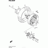 Схема вузла: Заднє колесо (Dl650Xal7 E33) для Suzuki DL650 V-Strom
