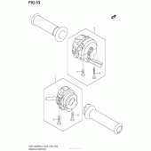 Схема узла: Пульт управления рулевой (Gsx1300Ral4 E03) для Suzuki GSX1300 Hayabusa