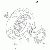 Схема узла: Заднее колесо (Model x/y) для Suzuki AN400 Burgman (EU analogue of SkyWave)