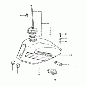 Схема вузла: Паливний бак (Dr400sx) для Suzuki DR400