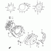 Схема вузла: Кришки картера для Suzuki SV650