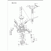 Схема вузла: Карбюратор (Rear)(model s) для Suzuki VS1400 Intruder 1400
