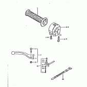 Схема узла: Правый пульт управления рулевой для Suzuki GSX750