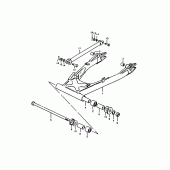 Схема узла: Задний рычаг подвески для Suzuki GS1000