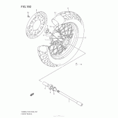 Схема вузла: Переднє колесо (Vl800 E28) для Suzuki VZ800 Boulevard M50