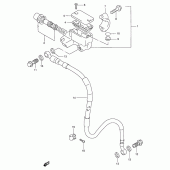 Схема узла: Передний тормозной цилиндр для Suzuki RMX250