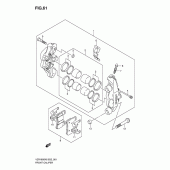 Схема вузла: Передній гальмівний суппорт Suzuki VZR1800 Intruder M1800R/ Boulevard M109R