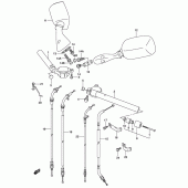 Схема вузла: Кермо & Тросики для Suzuki GSX-R600