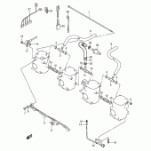 Схема вузла: З'єднувачі карбюратора (Model k3/k4) для Suzuki GSF600 Bandit