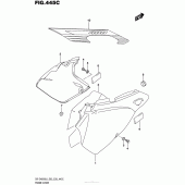 Схема вузла: Бічні панелі (Dr-Z400Sl6 E33) для Suzuki DR-Z400 DR-Z400S