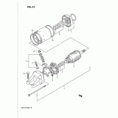 Схема вузла: Електричний стартер для Suzuki GSX-R1100