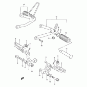 Схема вузла: Підніжки для Suzuki DR650 DR650RE